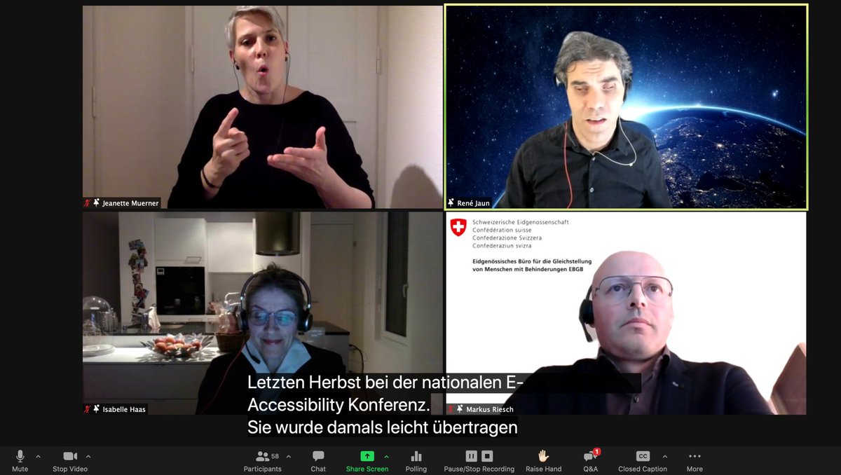 Access4All's tweet image. Wie werden grosse #OnlineEvents #barrierefrei durchgeführt? Tipps von Roland Sigrist, Leiter @cybathlon, @mriesch, Leiter #eAccessibility beim @EBGB_BFEH_UFPD, und @Isabellehaas, PL CSR/Accessibility bei der @swisspostnews_d. Video:
bit.ly/3f2WOSi !B #a11y #eInclusion