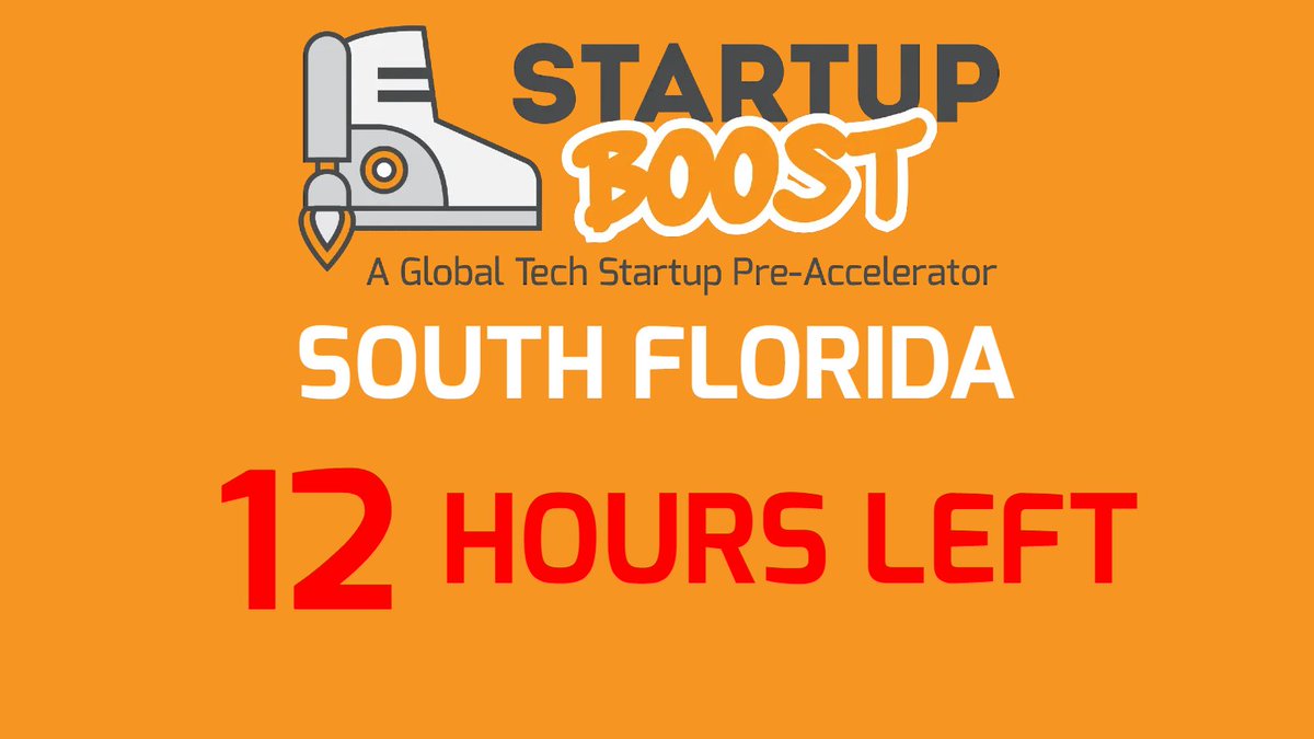 startupgrindftl's tweet photo. Doors are closing! 12 hours left for @StartupBoostHQ's 6 week tech startup #preaccelerator program. We take no fees and no equity!
Thank you @EndeavorMIA, @FAUTechRunway @FoundingSoFlo @venturehive Apply: https://t.co/1MoWxg6vyx
#StartupBoostSoFlo https://t.co/hj8E2KqcDJ
