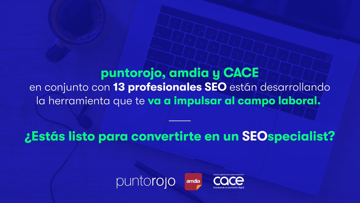 cacearg's tweet photo. Junto a @Puntorojo, @Amdia y 13 profesionales #SEO nos unimos para desarrollar la herramienta que te va a impulsar al campo laboral.

¿Es tu momento para ser un SEOspecialist?

¡Seguinos y enterate cómo!

#SEO #Capacitación #SeoSpecialist https://t.co/Dmlf0YVtfu