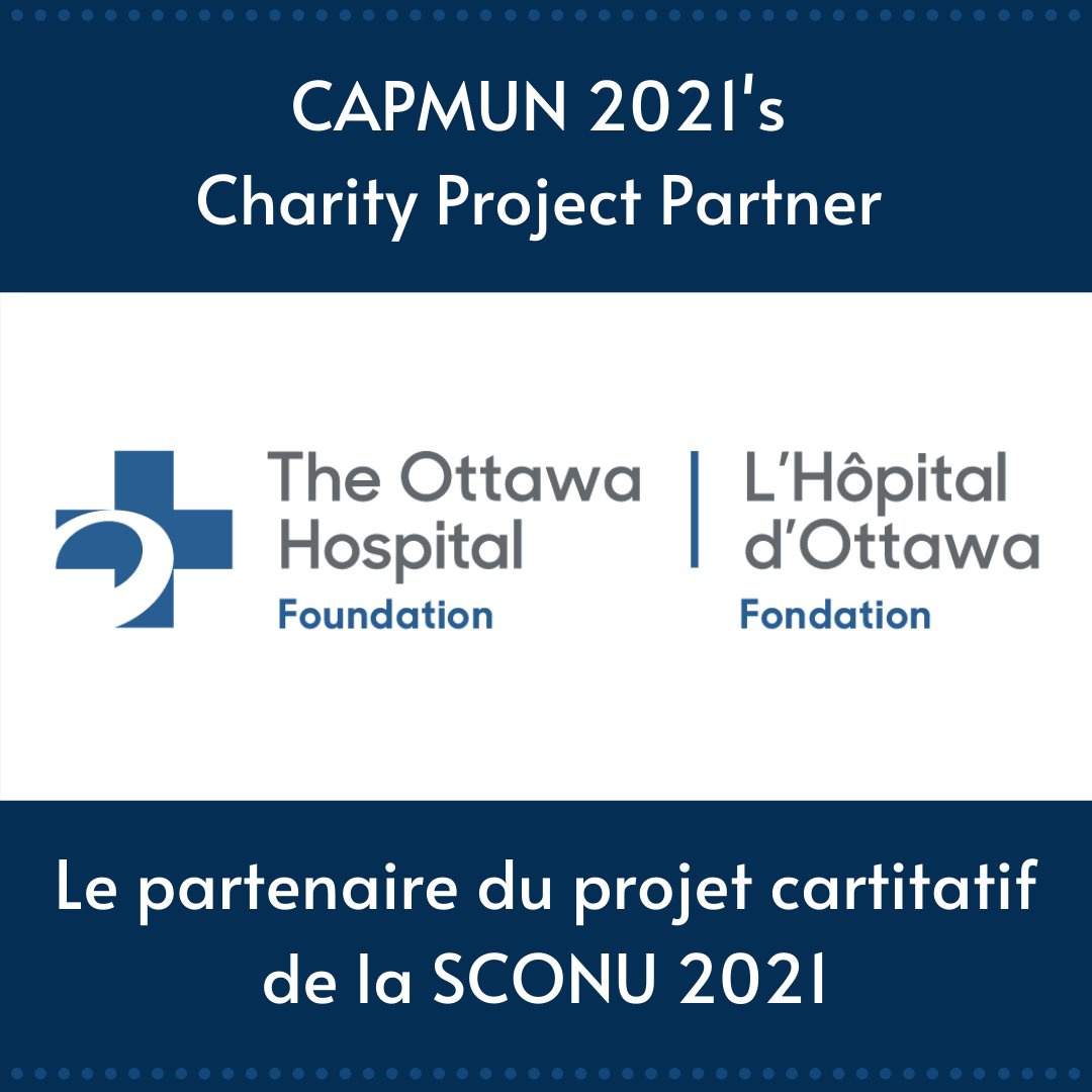 CAPMUN_SCONU's tweet photo. CAPMUN 2021 is proud to partner with the Ottawa Hospital Foundation as our official Charity Partner! All donations will go towards their efforts to combat COVID-19. Learn more about the Ottawa Hospital Foundation’s COVID-19 Emergency Respond Fund here: https://t.co/2bVZYk2NdJ. https://t.co/avusrkWm7I