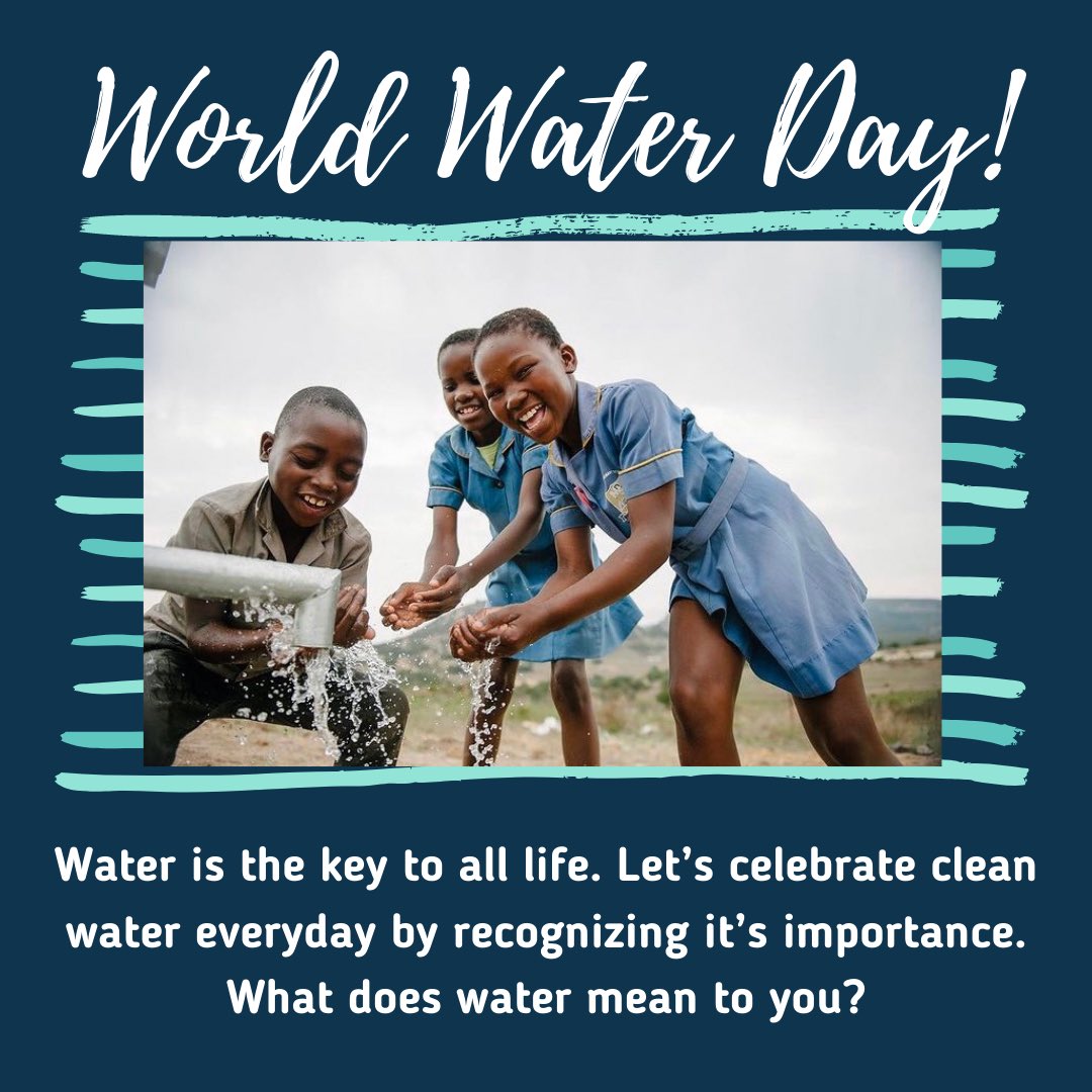 WIThirstProject's tweet photo. Happy World Water Day! Tell us what water means to you in the comments!💧🙌 https://t.co/qDyKHvmLSg