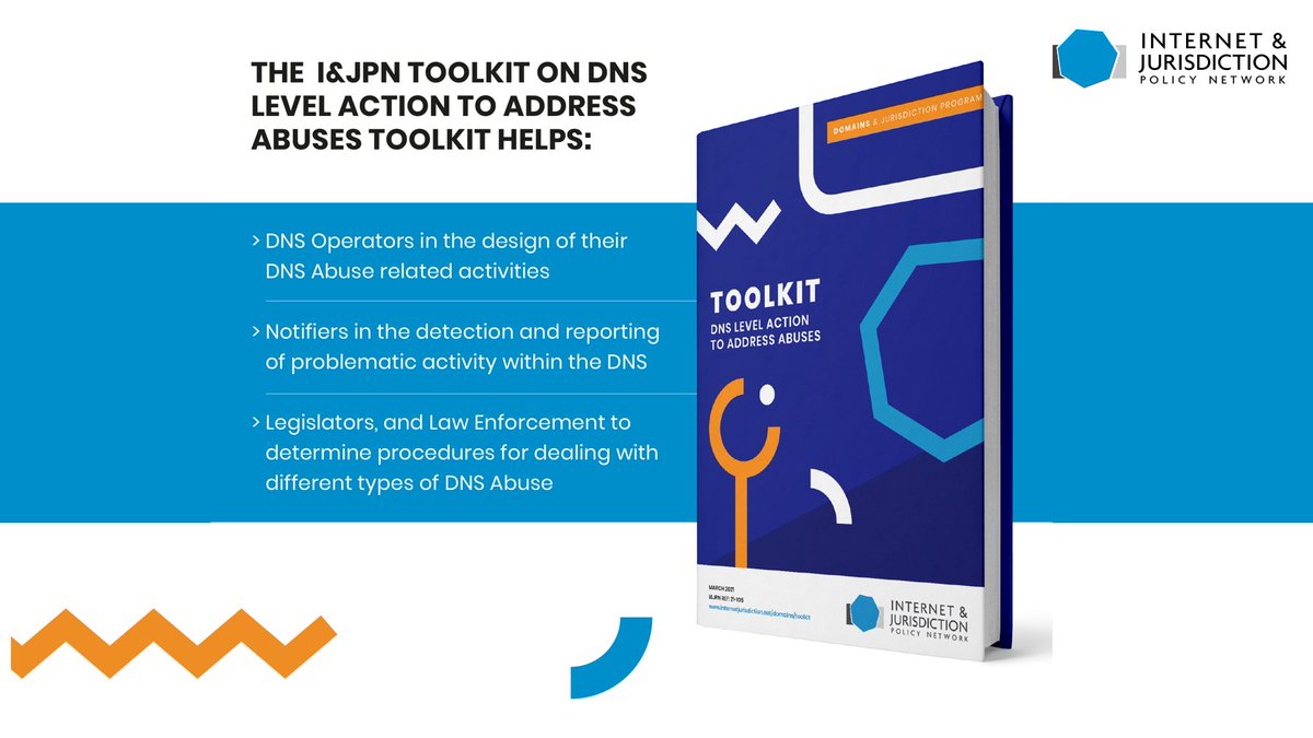IJurisdiction's tweet image. The I&amp;amp;JPN Toolkit on DNS Level Action to Address Abuses provides information on preserving the internet&apos;s technical layer when applying DNS Level Action to Address Abuses. #legalinteroperability  Download here: internetjurisdiction.net/domains/toolkit