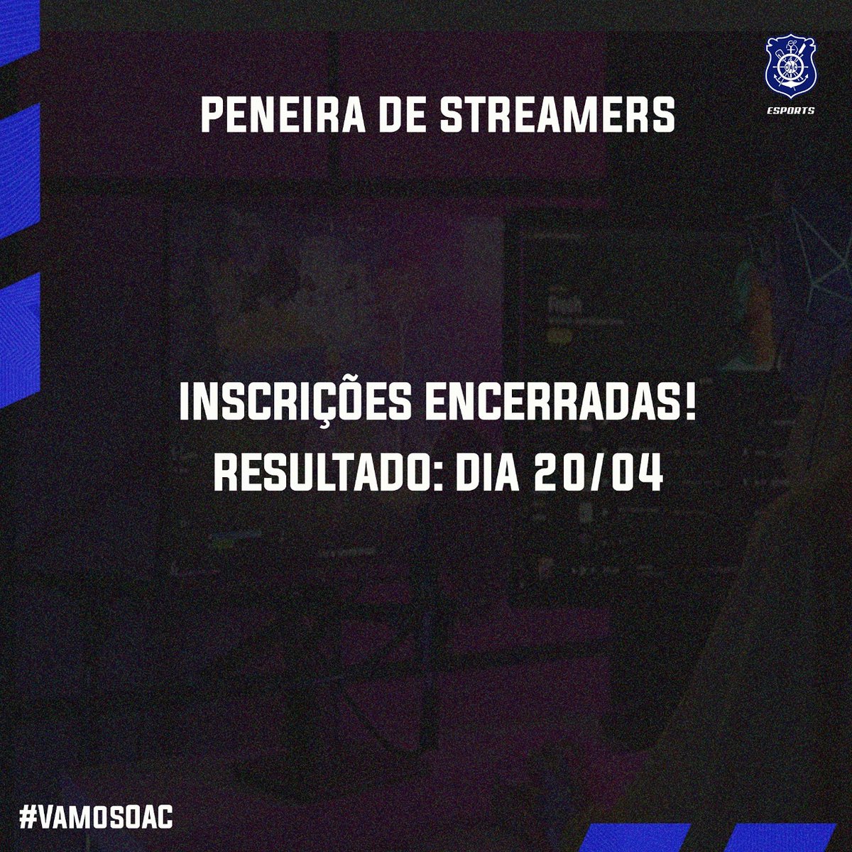 OlariaEsports's tweet photo. FIM DA PENEIRA DE STREAMER!
Chegamos a marca de 480 inscritos para se tornar o streamer da @OlariaEsports
Nossa equipe irá analisar todos os participar e divulgaremos o resultado no dia 20/04!
Boa sorte a todos!
#GoOAC https://t.co/zhA1jgEkAp