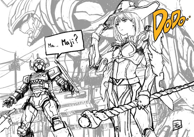 ちょっとずつ進んでます。
ゼンカイジャーですけど…
 #SSSS_GRIDMAN #マジーヌ #procreate #プロクリエイト 