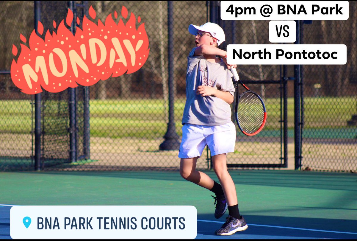 NAHSTennis17's tweet photo. Gameday! NA Tennis kicks off the week hosting North Pontotoc in division action. 4pm at BNA Park🎾 https://t.co/y5DmPSjHQ7