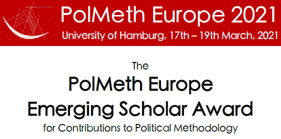 Super excited and thankful to receive the #PolMethEurope Emerging Scholar Award for Contributions to Political Methodology from polmeth-europe.github.io 🥳
As for many, recent times have been exhausting for me, so this is very meaningful and encouraging right when I need it😊
1/