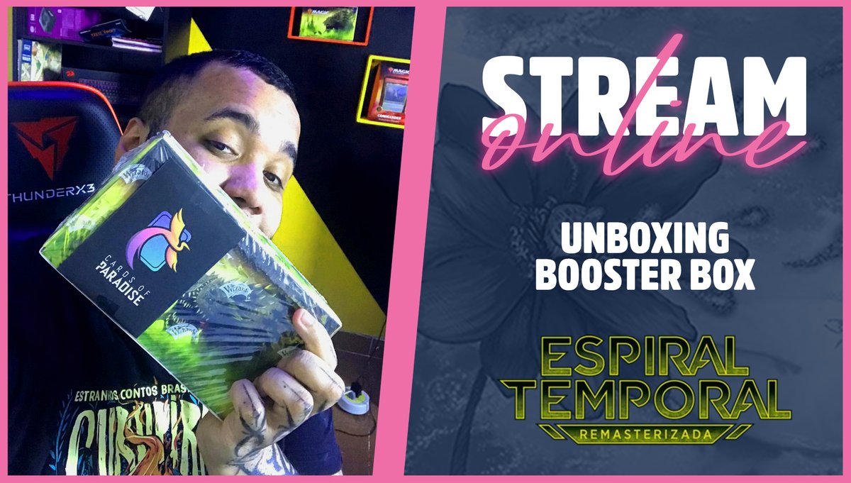 srismaell's tweet photo. É unboxing de Espiral Temporal que você quer @?
Vem que vai começar agora lá na live.
https://t.co/TBTlHvggrc
Oferecimento da Cards of Paradise <3
Quer adquirir a sua? Da um pulo lá no site e usa o cupom #download_ pra 5% de desconto <3 https://t.co/Dwi8xb99rW