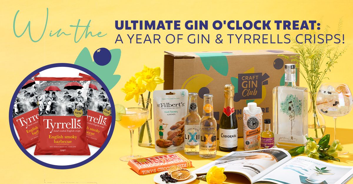 Want to win a year of GIN and <a href="/Tyrrells/">Tyrrells</a> NEW English Smoky Barbecue crisps? Now's your chance! 😋 🍸

To enter, all you have to do is:
1. Follow <a href="/craftginclub/">craftginclub</a> &amp; <a href="/Tyrrells/">Tyrrells</a> 
2. Retweet this post
3. Tag a gin pal who’d love to enter! 

GOOD LUCK!

18+ only. Ends 29/03/21. T&amp;Cs apply.