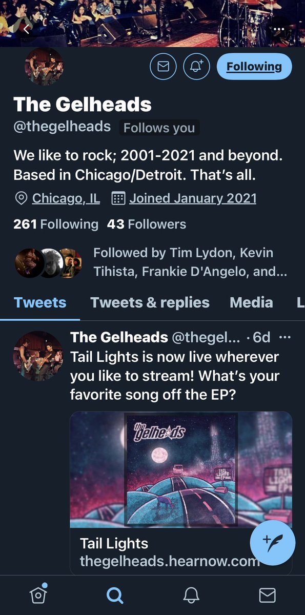 ELIGR3Y's tweet photo. If you haven’t heard our music or followed us on @Twitter please head over to @thegelheads and cheek us out!
Our new EP’s out on @iTunes, @AppleMusic, @amazon, & @Spotify!
If you love 90’s Chicago rock like #TripleFastAction or Alt Rock like @foofighters we’re the band for you! https://t.co/t6vSVxj9eT