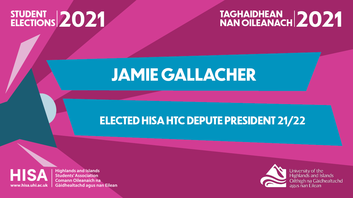 TeamHISA's tweet photo. Your elected HISA HTC Depute President for 2021/22 is Jamie Gallacher!! ๐๐๐
#HISAelects #TeamHISA #ThinkUHI https://t.co/6tUbFu56Ia