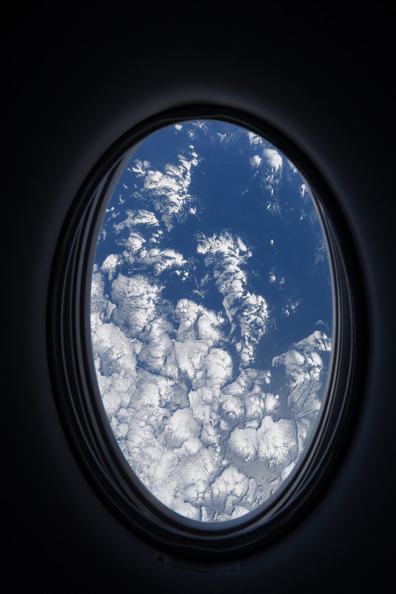Sometimes on a day off, you just have to stare at the clouds. Beautiful views from Crew Dragon Resilience.