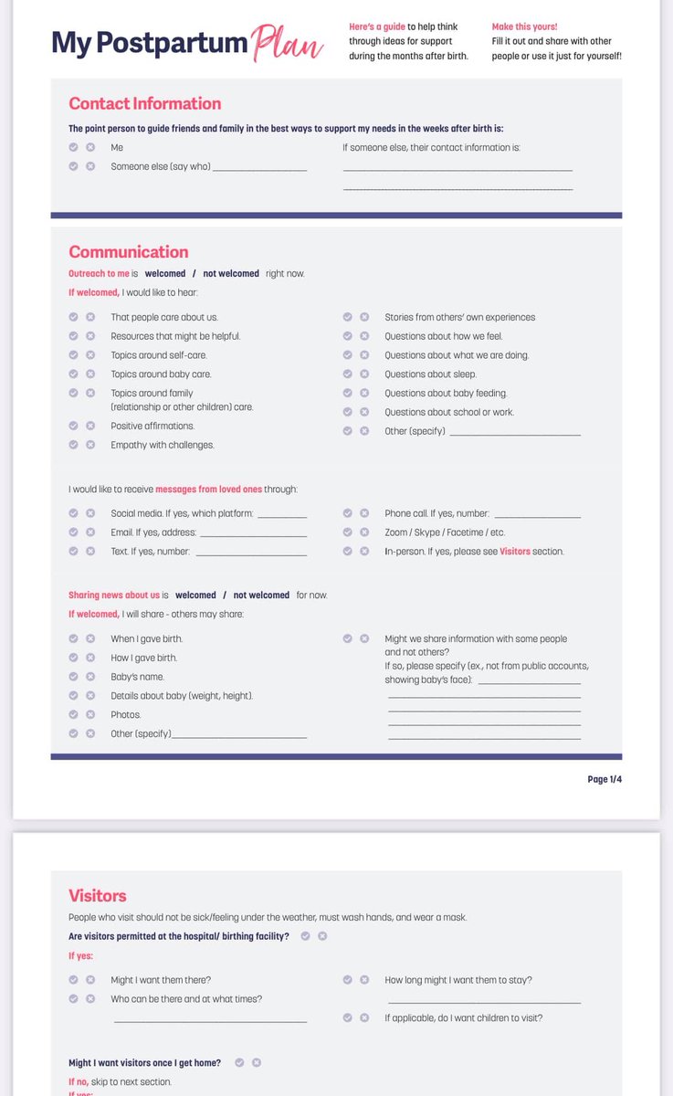 4thTriProject's tweet photo. What is a postpartum plan?
A postpartum plan is an outline of support and help that you might like after you give birth. Your postpartum plan is a guide so that you can share your needs and get ready for the days ahead. https://t.co/0It5e7JJtA https://t.co/vdY0Bl3AY7