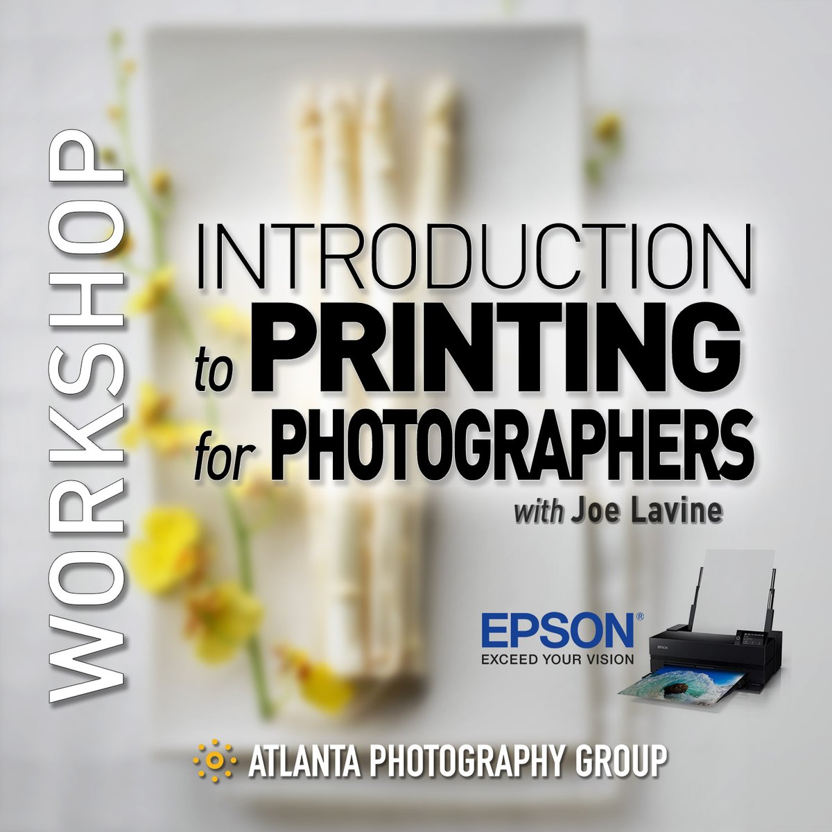 Workshop - Introduction to Printing for Photography, with <a href="/JoeLavine/">Joe Lavine</a>, sponsored by Epson

> April 13, 2021 @ 7 pm (3 sessions)

Registration required/ fee for workshop

atlantaphotographygroup.org/events/2021/04…

#apggallery #fineartphotography #photography
 <a href="/FULTONARTS/">Blast Foundation‎ ‎ ‎ ‎ ‎ ‎</a> <a href="/AtlantaOCA/">Atlanta Office of Cultural Affairs</a>  <a href="/Epson/">Epson</a>