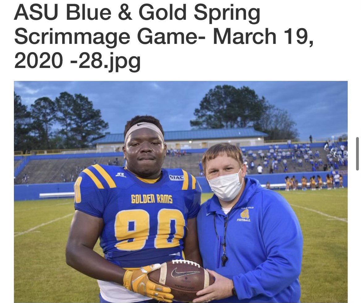 Congrats to Class Of 2019 DL Jalen Pugh (@Itss_Jayy10) on winning MOST IMPROVED DL at Albany State University Blue &amp; Gold Spring Scrimmage Game!
#CardinalNation #LOB #RecruitJBoroFB