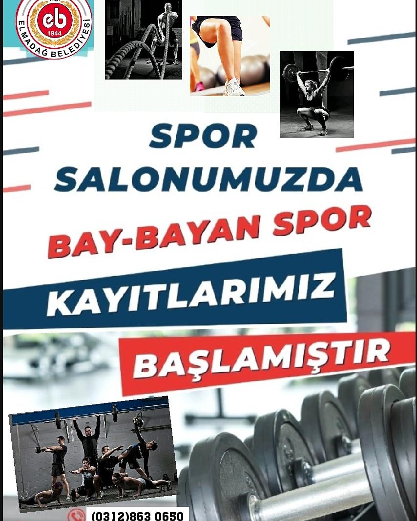 Adembarisaskin's tweet photo. Elmadağ Belediyesi Kültür Merkezimizde,pandemi sebebiyle bir süredir kapalı olan spor salonumuz, Covid-19 tedbirleri alınarak sizlere tekrar hizmet vermeye başlayacaktır.Vatandaşlarımız,  03128630650/131 i arayarak detaylı bilgi alabilirler. #Sağlıklıgünler diliyorum. https://t.co/gl4VPVJJMi