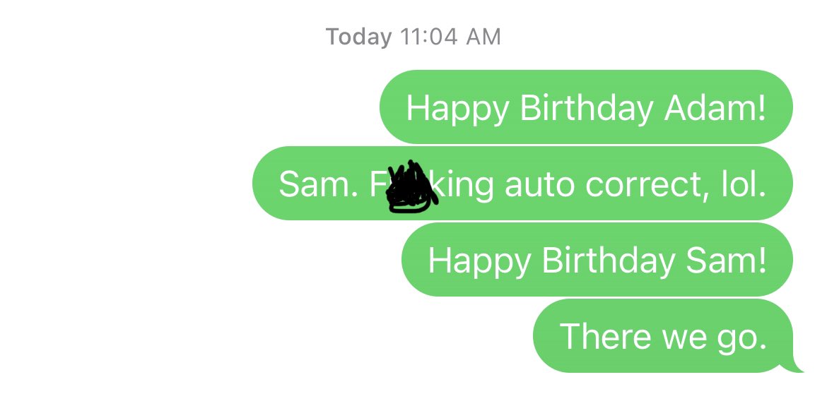 CASPunkBand's tweet photo. Happy Birthday to our Bass Master General, Sam! Also apparently known as “Adam” by our drummer’s phone. https://t.co/ontWDLB4c1