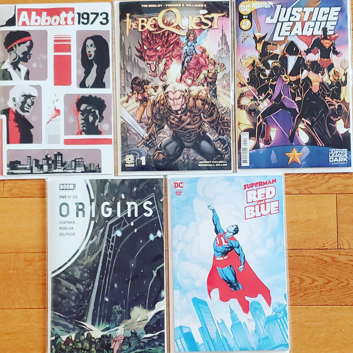 DaddyRolleda1's tweet photo. #newcomicbookday at @cparadize_pas
#abbott #abbott1973 #thebequest #thebequestcomic #justiceleague #origins #originscomic #supermanredandblue #comics #dccomics Fans of #ttrpg will love The Bequest about an adventuring group. They even includes character sheets with Descending AC! https://t.co/VdX9RuScnE