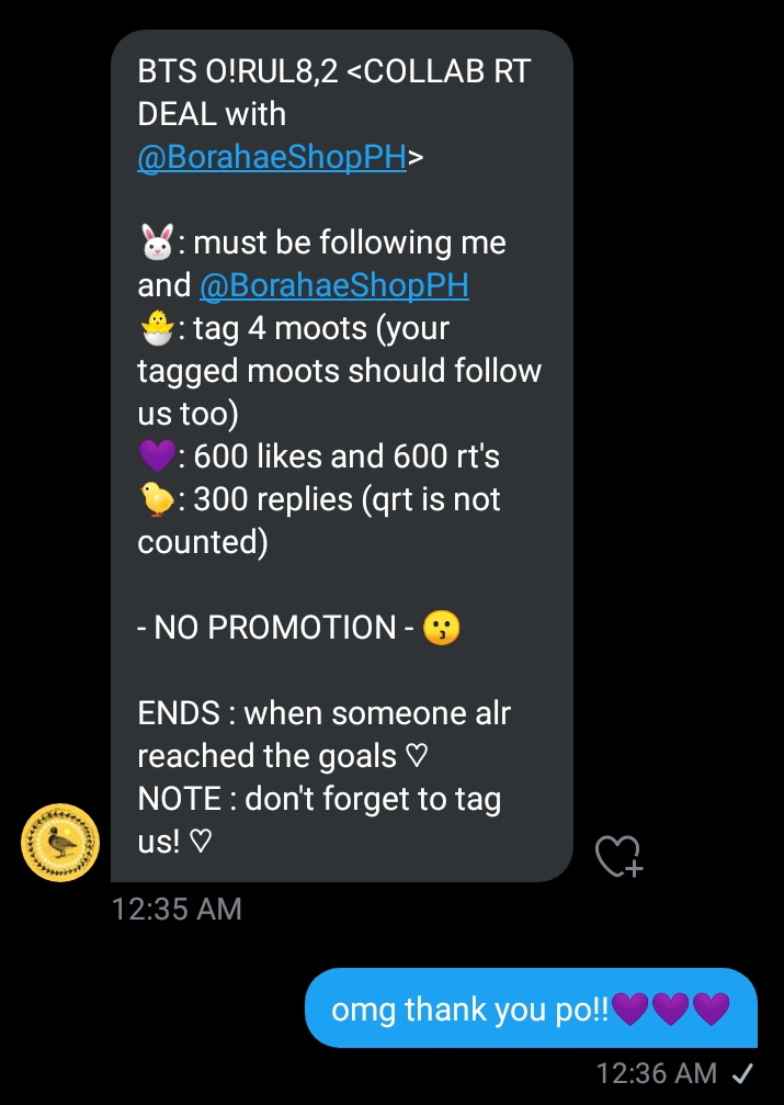 taestea30's tweet photo. hello guys, help me to reach 600 likes and 600 rts please thank you!! 😭😭💜
 
thank you for this po, @kwakwakgives &amp; @BorahaeShopPH ! ✨

~ @_largeoreomt 
~ @shiningaeris 
~ @DelfinJeremie 
~ @hey_bijj https://t.co/FkYe19Hyw5