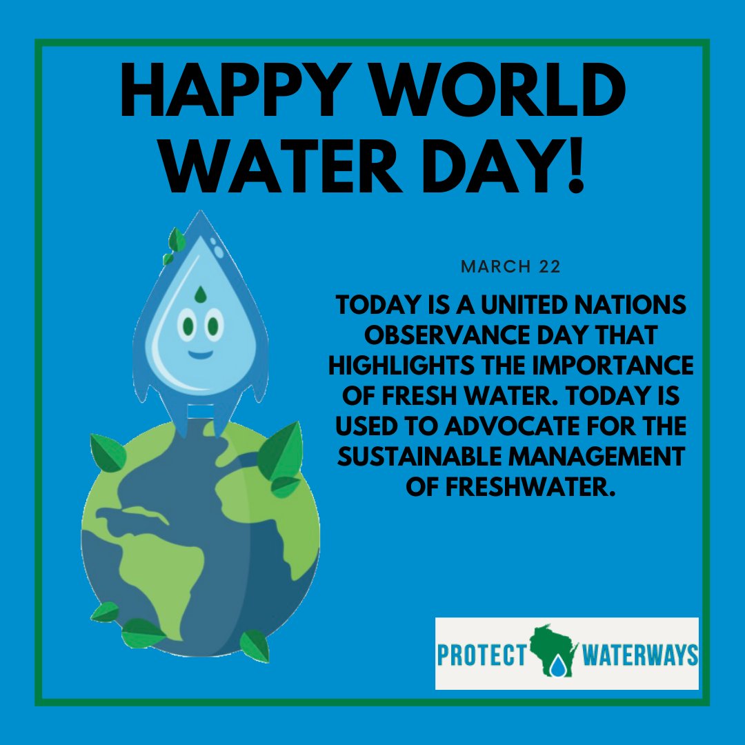 ProtectWIWater's tweet photo. Happy World Water Day! #protectwiwaterways https://t.co/FAAZY0WsSo