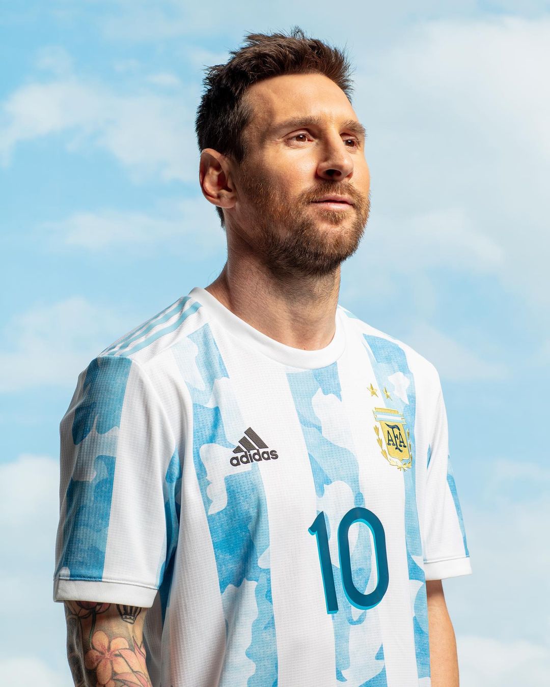 Foto de la camiseta argentina de messi