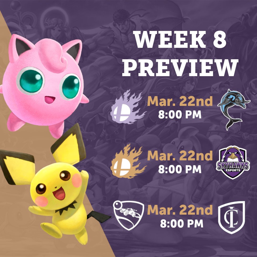 nazesports's tweet photo. The ECAC regular season concludes this week! Competitions start tonight with Smash Ultimate and Rocket League #letsgonaz #ecacesports https://t.co/Qn2NBXEsNZ
