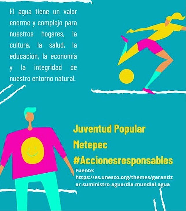 MetepecPopular's tweet photo. 22 de marzo Día Mundial del Agua. 💦 

Cuéntanos, ¿por qué es importante para ti ? 
Tengamos #AccionesResponsables💙 https://t.co/sfvDZ6MbBW