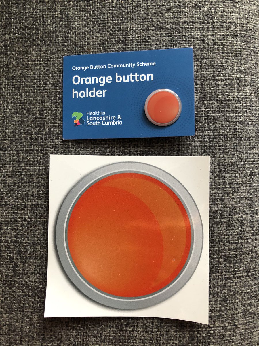 _DezW_'s tweet image. So this arrived in the post today! I’m officially an orange button holder. I recently completed some suicide awareness training with @Every_Life_Cumb #OrangeButtonCommunity @HealthierLSC. EVERY LIFE MATTERS.