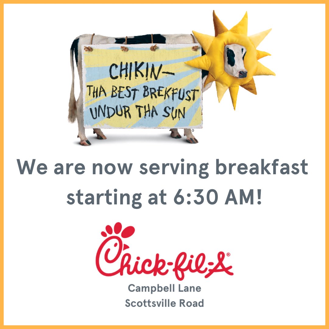 Come start your day with us!!