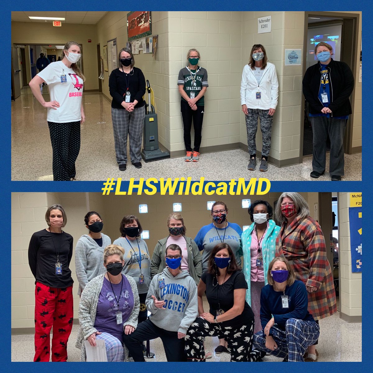 Erika_Perry11's tweet photo. #LHSWildcatMD showing our spirit for #UnifiedSC on PJ Day! We are so proud of our #SpecialOlympics athletes! @LHSWildcatsLex1 https://t.co/x73espI5bK