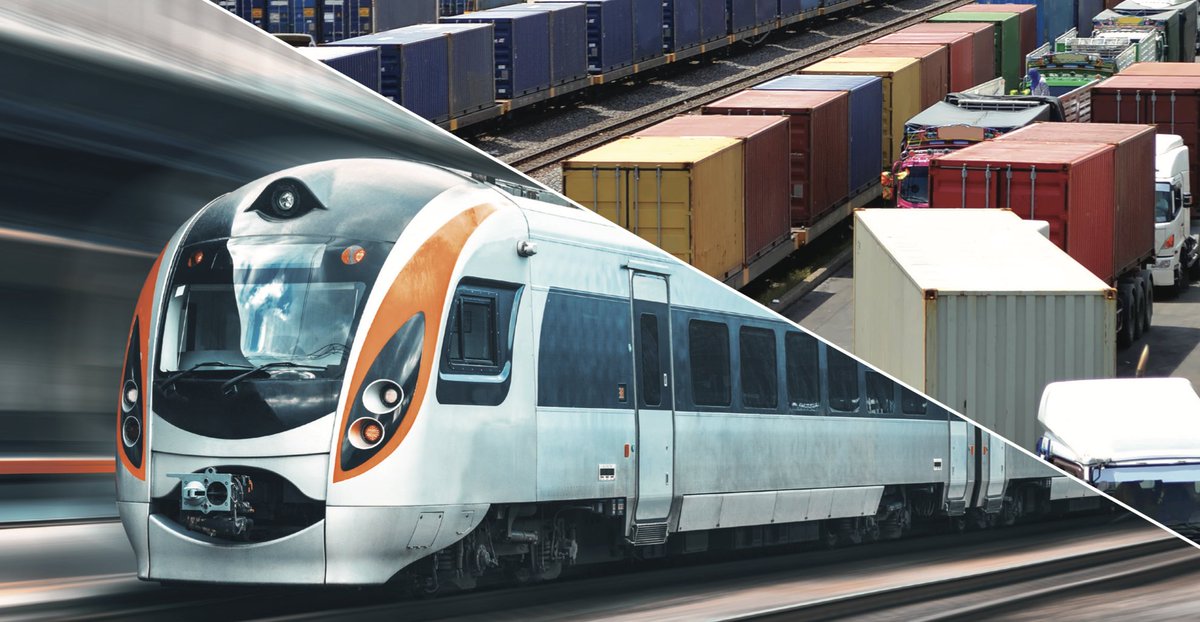 RajantCorp's tweet photo. Ideal for difficult-to-network #rail environments that must deal with signal blockage caused by large and moving metal container stacks and cranes, @RajantCorp can be deployed on #railyard equipment and vehicles making this a non-issue.https://t.co/DOCvqH3awq #wireleshmesh https://t.co/YZdjfcVKcM