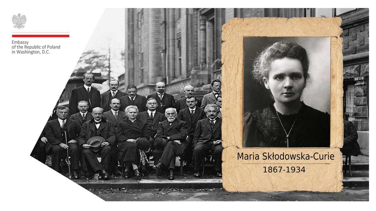 PolishEmbassyUS's tweet photo. #DYK that Maria Skłodowska-Curie 🇵🇱🇫🇷 was the first woman to win the @NobelPrize and the only person to have been awarded 2 Nobel Prizes in different fields? 👩🔬
She was the first woman in France to both earn a PhD & become a prof. at @Univ_Paris.
#WomensHistoryMonth #SciencePL https://t.co/O002YMeeCC