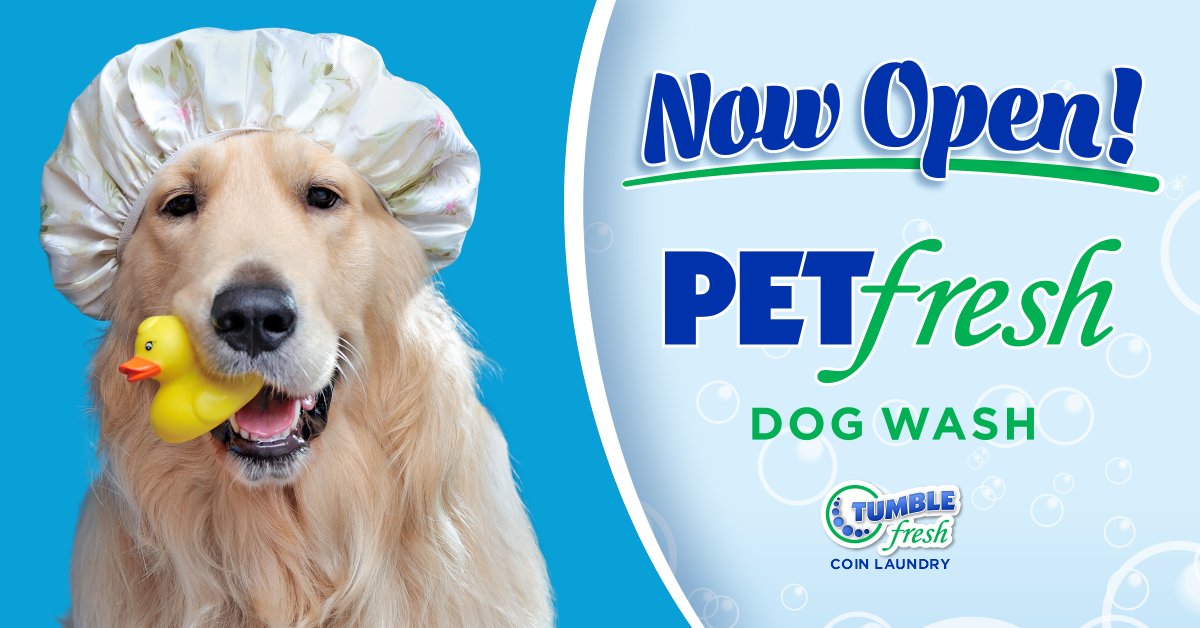tumblefresh's tweet photo. Bring your pooch to our Maplewood or St. Cloud location today to check out our brand new self-service Pet Fresh Dog Wash! 🐶🚿 https://t.co/ZLyh6bgRI8