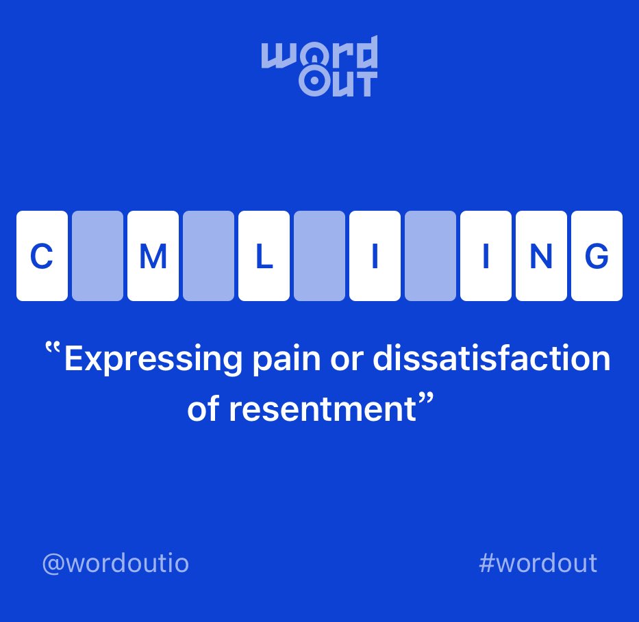 wordoutio's tweet photo. Today’s challenge:
Can you guess the word? 🤔
Write your answer ✍🏻
#wordout #englishtips #englishgrammar #verbs #phrasalverbs #englishclub #ielts #word #challenge #englishlesson #englishcourse #instaenglish #britishenglish #americanenglish #vocabulary https://t.co/ckOU5n0lW8
