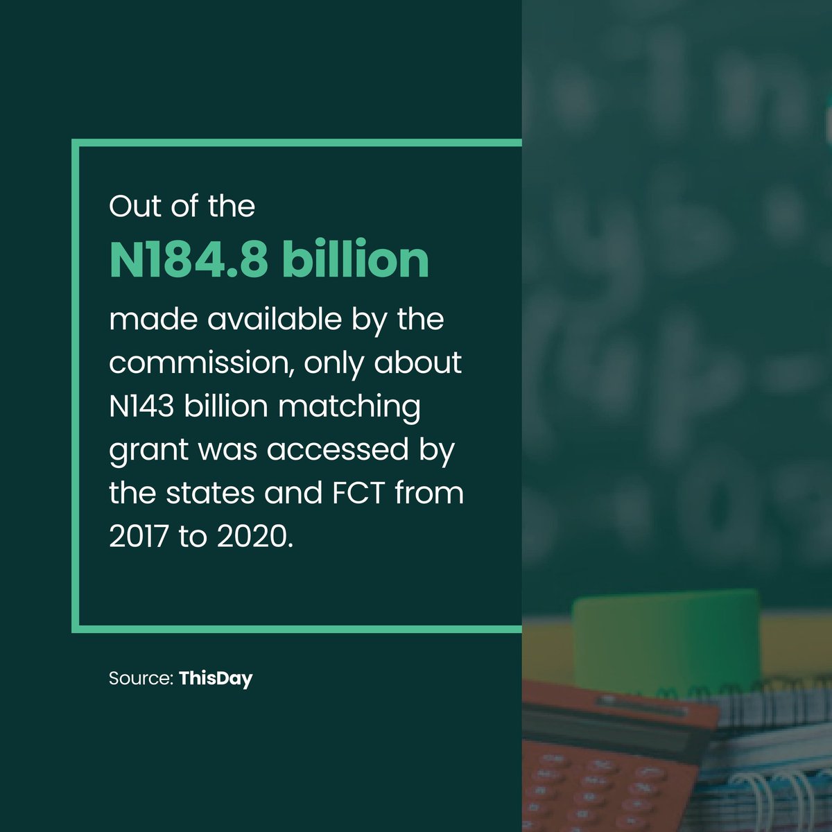 ymonitorng's tweet photo. Discussing the poor state of public schools in Nigeria has become a cliché. An observation of many public school infrastructural conditions will make one wonder if tomorrow leaders are being groomed and raised in these schools.
Our #DataOfTheWeek explores state governments' ... https://t.co/MHkyhHlQeI