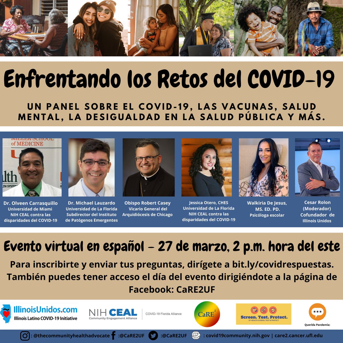 CaRE2HEC's tweet photo. Estamos muy emocionados por nuestro evento "Enfrentando los Retos del COVID-19." Para inscribirte y enviar tus preguntas, dirígete a https://t.co/9ylfBftTE2. También puedes tener acceso el día del evento dirigiéndote a la página de Facebook: https://t.co/Rs61JOJ7bB. https://t.co/PRse7yWf4p