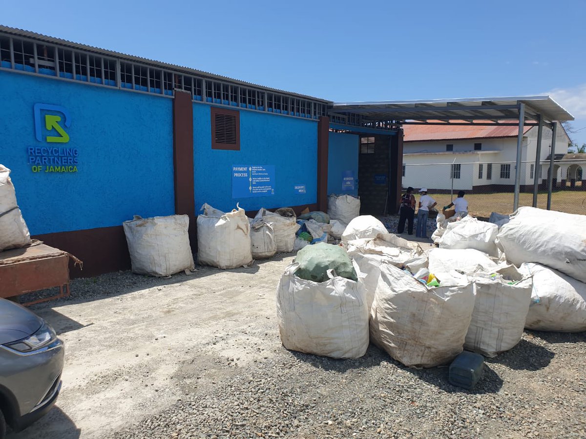 RecyclingJA's tweet photo. St. Thomas is working, working, working!! Our Morant Bay Depot is open and to accept your PET(1) &amp; HDPE(2) #plastics for #recycling 
It's time to #putplasticinitsplace #savetheplanet https://t.co/VujMSwc6NH