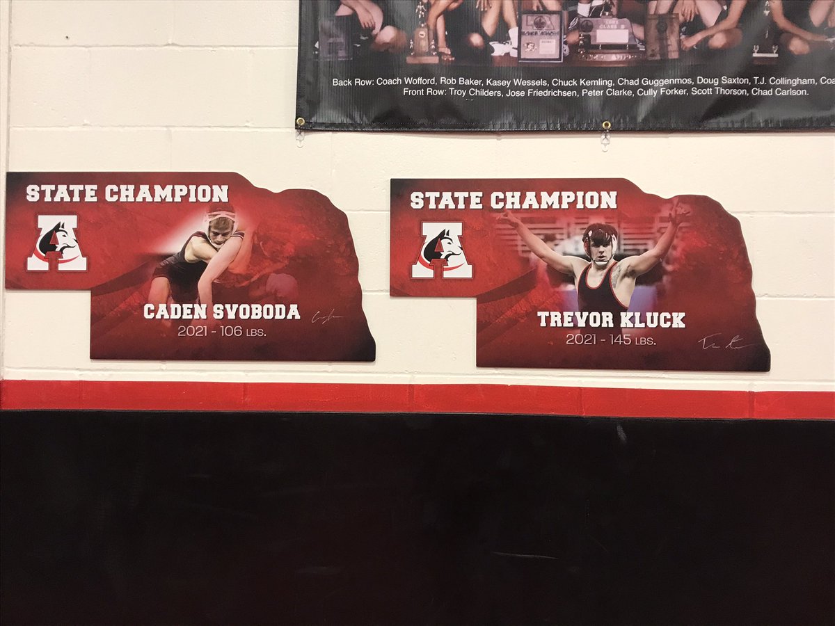 Newest addition to the wrestling room. STATE CHAMPIONS 💪🏻💪🏻<a href="/Caden_Svoboda/">Caden Svoboda</a> <a href="/TREVOR_KLUCK/">Trevor Kluck</a>