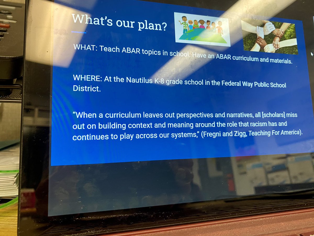 NautilusK8's tweet photo. Today, 8th grade scholars presented their plan to build a comprehensive ABAR (Anti-bias/Anti-Racist) K-8 continuum of learning to our Site Equity Leadership Team. This was the product of powerful PBL! 💯⚓️ https://t.co/zjGyKIMulk