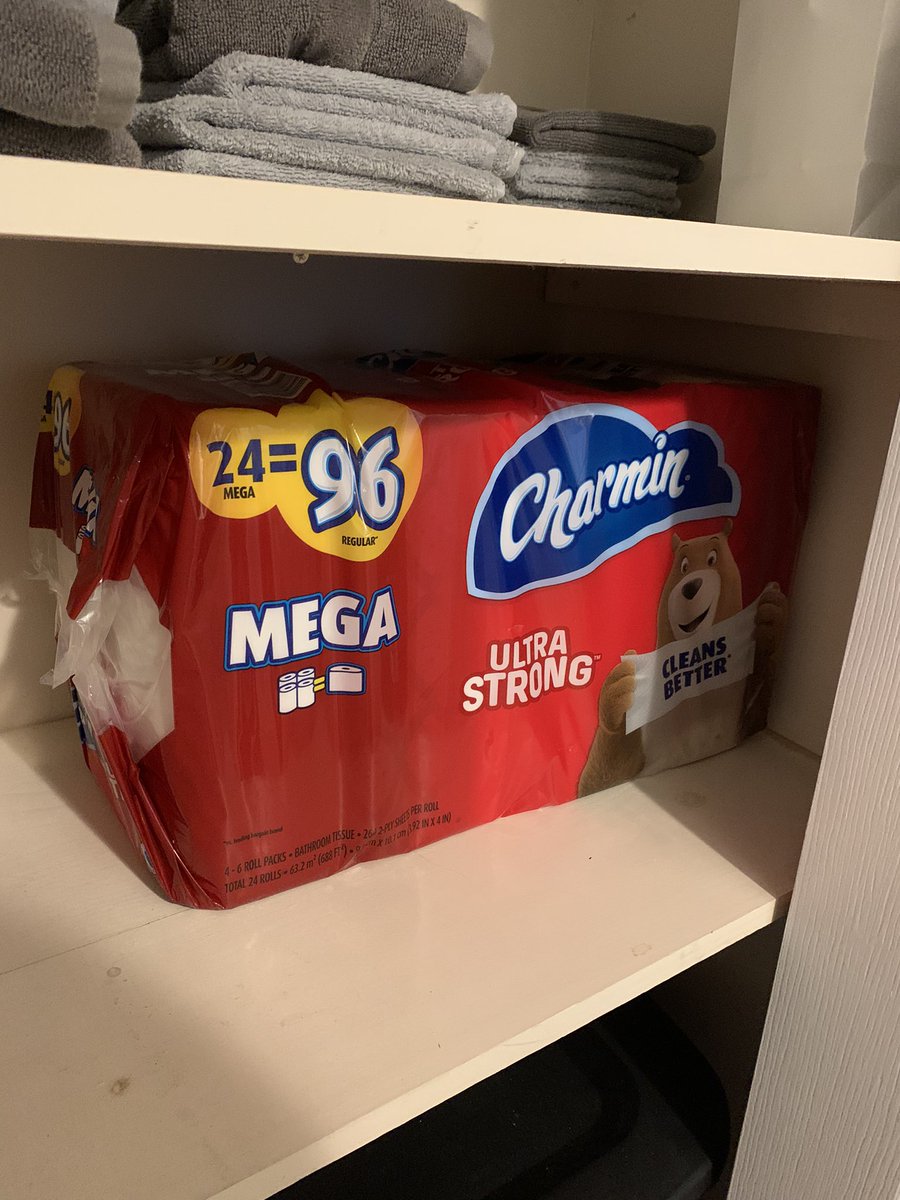 imsweetascandi's tweet photo. I bought TP the other day because Jimmy said he just got the last roll out of the hall closet. Guess what I just found in that same hall closet https://t.co/L6r7ggz0f1