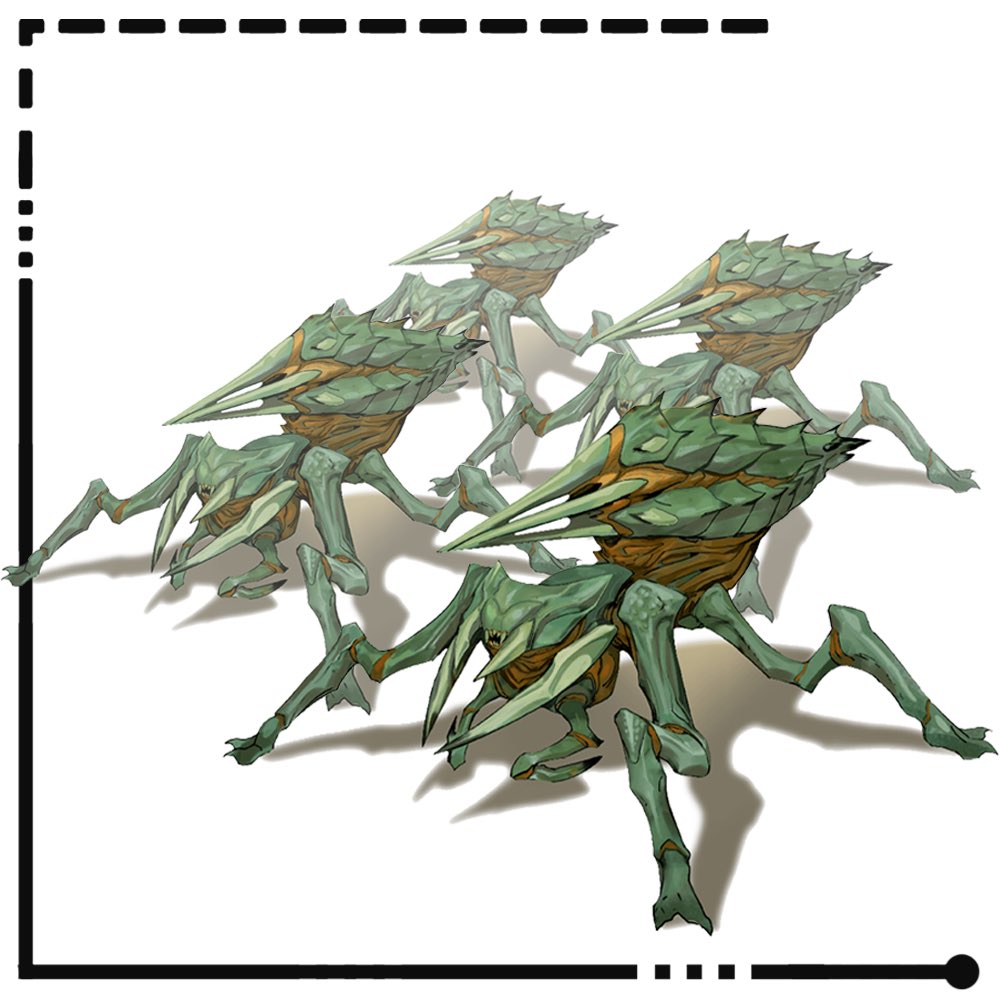 OutwardRealms's tweet photo. The humble Hexagota worker: This little bug does big work, acting as the lifeblood of the hive. Aside from heavy lifting, the worker performs all labor needed to sustain life. Barely aware, they only stop for rest &amp; feeding.

#conceptart by @alexkineticflow

#tabletop #miniatures https://t.co/Ac9yYAUoLr