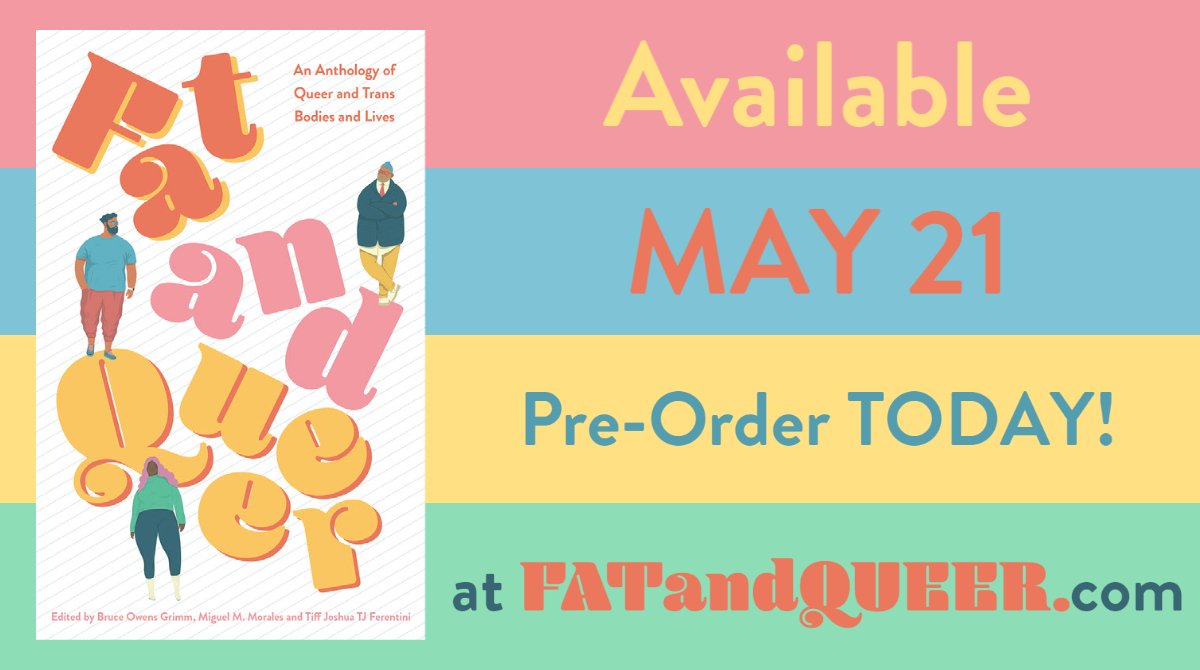 FATandQUEER's tweet photo. Looking to spend some of that #Stimulus money? Stock up on some snacks and #preorder Fat and Queer! https://t.co/MKFfx1vmeI
