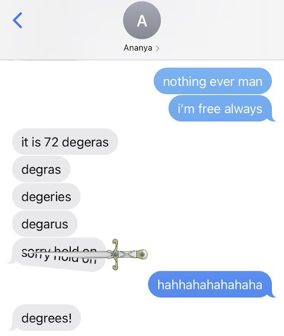 had a dream that imessage had a stab-react