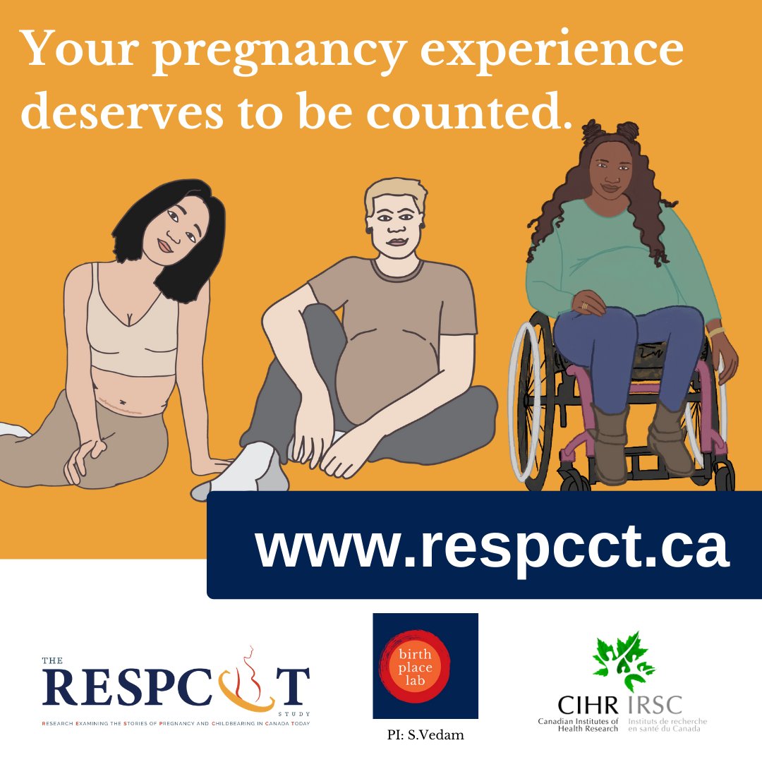 latarasoff's tweet photo. We are still recruiting people who have experienced pregnancy in Canada in the last 10 years for the @CIHR_IRSC-funded RESPCCT Study. To learn more or to participate, visit https://t.co/aqyaU0OLrm https://t.co/VApmNPx5KV