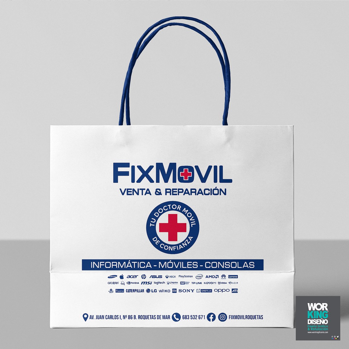 workingdisenio's tweet photo. Incluimos en nuestro catalogo 💡 #Bolsas... 👜 en esta ocasion, #BolsasdePapel para nuestros amigos de #FixMovilRoquetas 💻📲 Tu tienda de Informatica y telefonia en #roquetas 🔝
Consúltanos! sin compromiso 😊
Creamos Diseñamos Imprimimos y Rotulamos 😎👌🏻 https://t.co/TP0RgdN88L