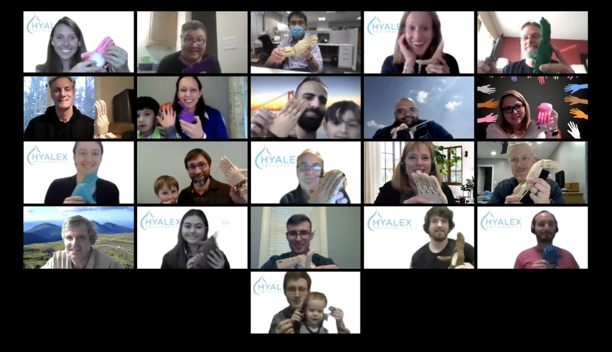 Last week our entire Hyalex Orthoapedics team remotely joined together to consider #DEI while building and donating &gt;20 prosthetic hands with <a href="/Generus_Co/">Generus Virtual Volunteering</a> and #handsofgratitude to help others #beactivestayactive.

Check out our hands! #prosthetics #orthopedics #volunteer #team