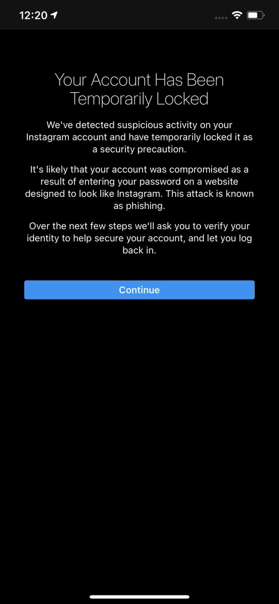 aunt_kater's tweet photo. @instagram receiving these messages in the app for my business page - I no longer have the phone number listed, please help. https://t.co/SRKUJwKquH
