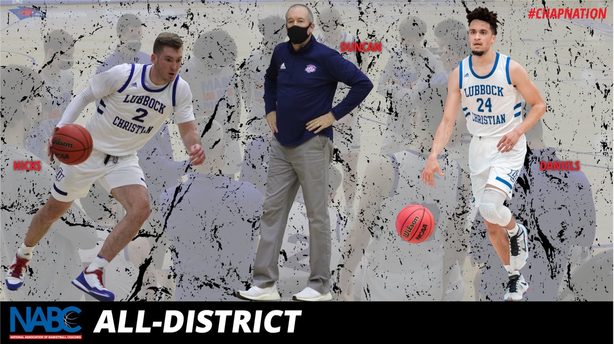 🏀 MBB | Daniels, Hicks named to <a href="/NABC1927/">NABC</a> All-District First Team, Duncan earns District Coach of the Year

📰READ MORE 👇
lcuchaps.com/news/2021/3/22…