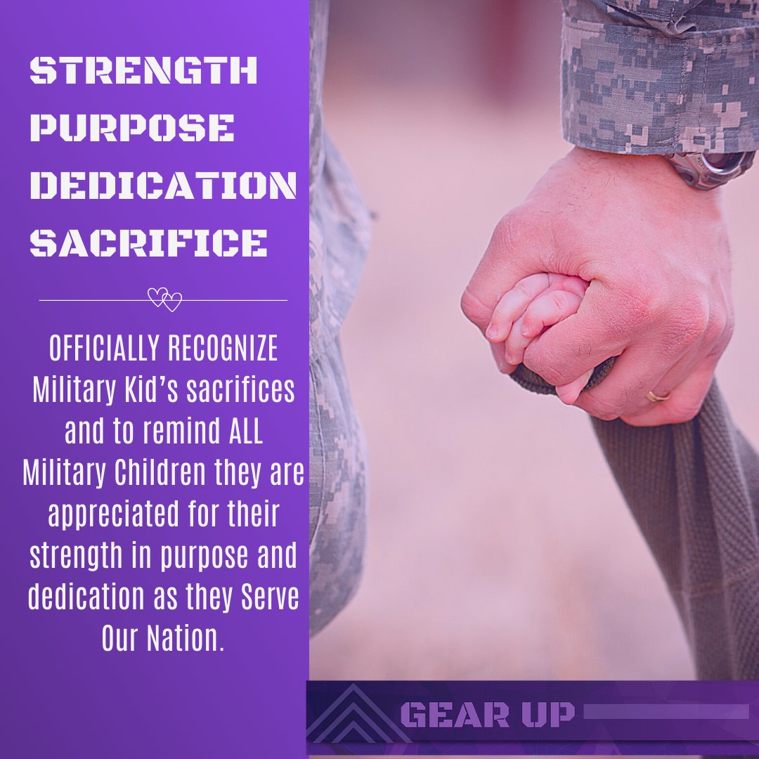 Military kids have more emotional struggles when compared with national examples. These struggles increase when the military parent deploys. They can also experience higher levels of anxiety, depression &amp; withdrawal. Let's be sure to show our appreciation for them this April!