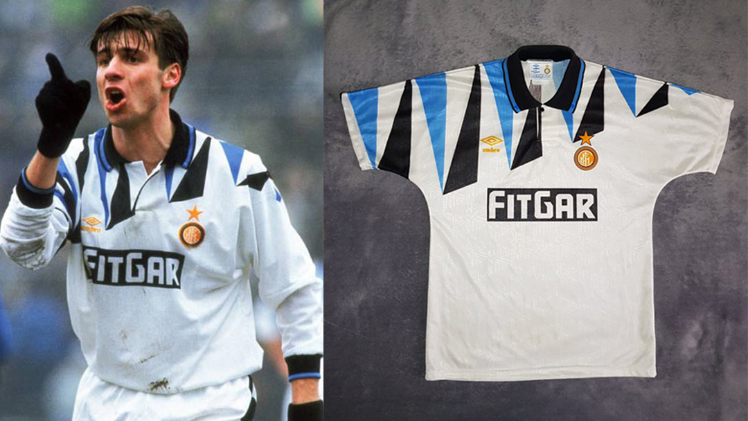 Inter 1991-92 extérieur par Umbro