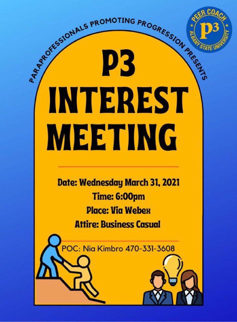 thesamiaangel's tweet photo. Want to be a P3? Come to our interest meeting to see what it takes! Meeting will be starting promptly at 6! 

WebEx link will be posted in our Instagram bio @officialasup3 

Can’t wait to see you there! #P3333💙💛 #ASUTwitter https://t.co/dkhUWd1VEj